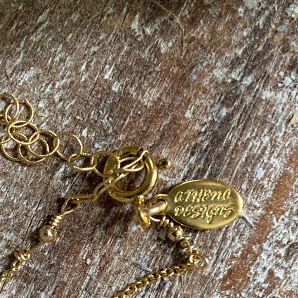 Athena Designs gold plated dainty lotus flower necklace - Picture 11 of 11